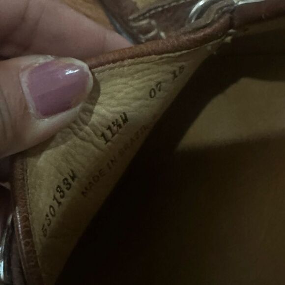 Brown Crocodile Martin Dingman Pattern Loafers size 11.5 - Picture 7 of 8